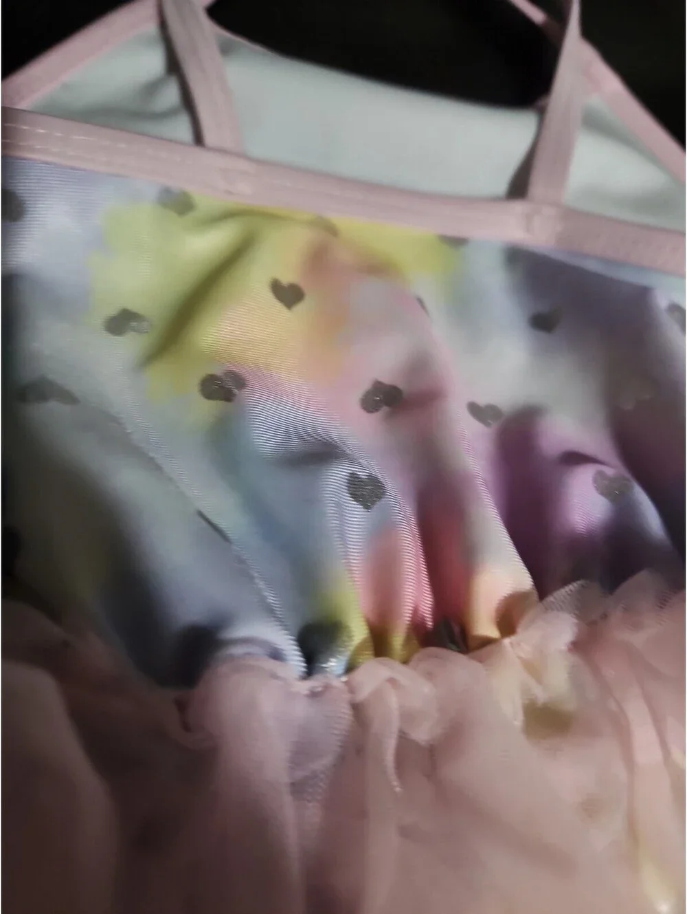 Nwt Wonder Nation Infant Toddler Girls Swinsuit Hearts Pastel 2T